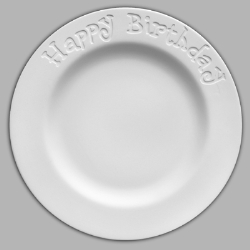 Low Fire - Happy Birthday Plate 