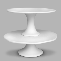 Low Fire - 11" Cake Plate w/Pedestal 