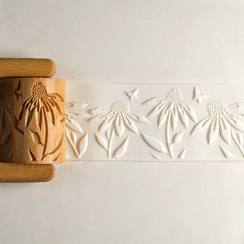 6 cm Roller Design 048. Coneflower Field. 
