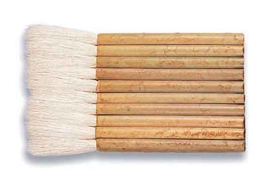 Brush Hake Pipe Handle Sheep Hair 3 1/4 Inch wide 