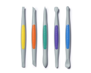 Clay Finishing Tools (Medium): Flex-Firm Silicone Set (5pcs) 