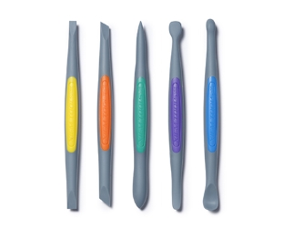 Clay Finishing Tools (Medium): Strong-Firm Silicone Set (5pcs) 