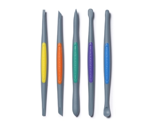 Clay Finishing Tools (Small): Strong-Firm Silicone Set (5pcs) 