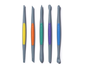Clay Finishing Tools (Small): Strong-Firm Silicone Set (5pcs) 