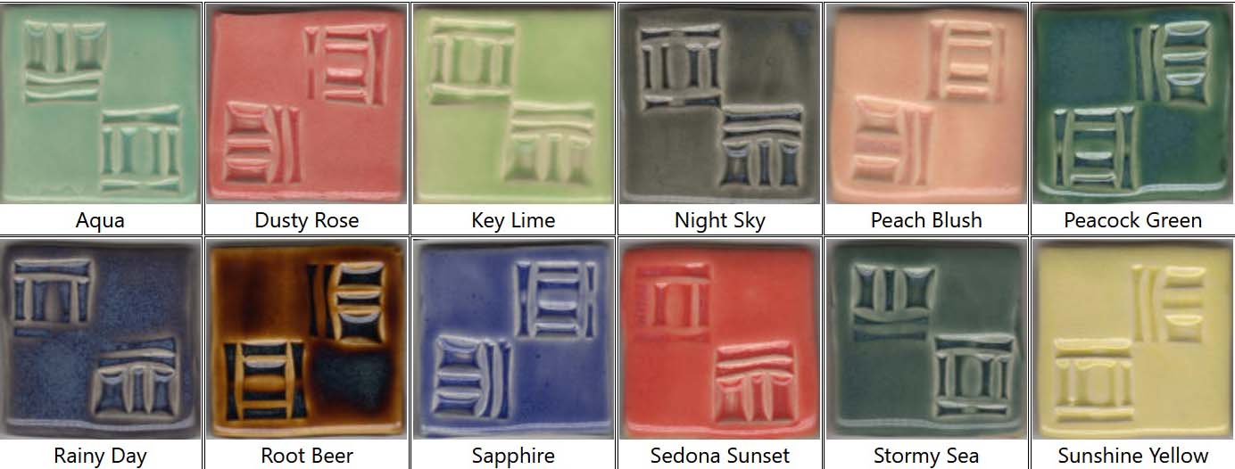 Colored Celadons Sample Set #7 