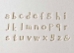 Font Set.  Prints Charming lower case.  26 letters and 1 ampersand - MKM-FSPCl