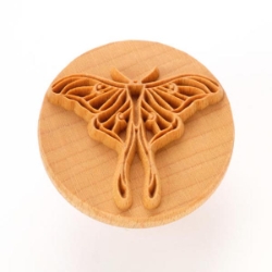 Large round (6 cm/12.4") Stamp. Design #062. Luna Moth. 