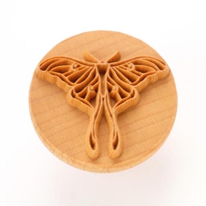 Large round (6 cm/12.4") Stamp. Design #062. Luna Moth. 