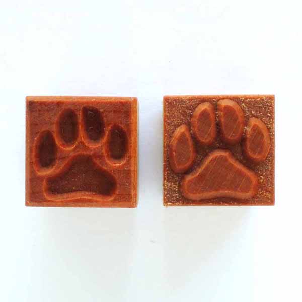 Medium Square #144 Dog paw print 