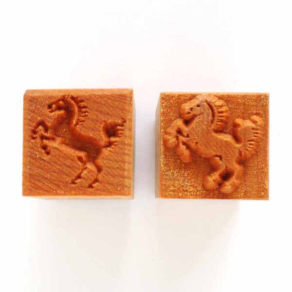 Medium Square #149. Rearing horse 