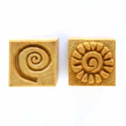 Stamps4Clay, Medium Square #20 Spirals 
