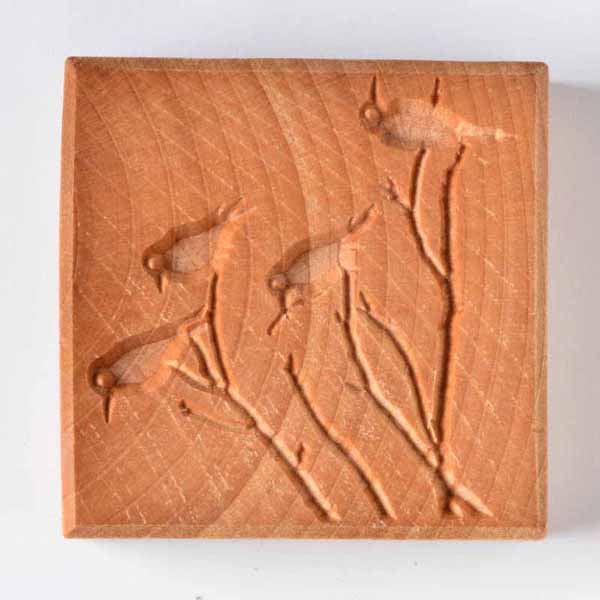Stamps4Clay Ssl - Large Square #95. Four Birds 