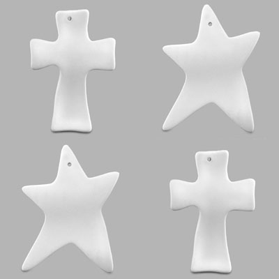 Low Fire - Cross Ornament 