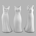 Low Fire - Dressy Dress Vases Asrt of 3 
